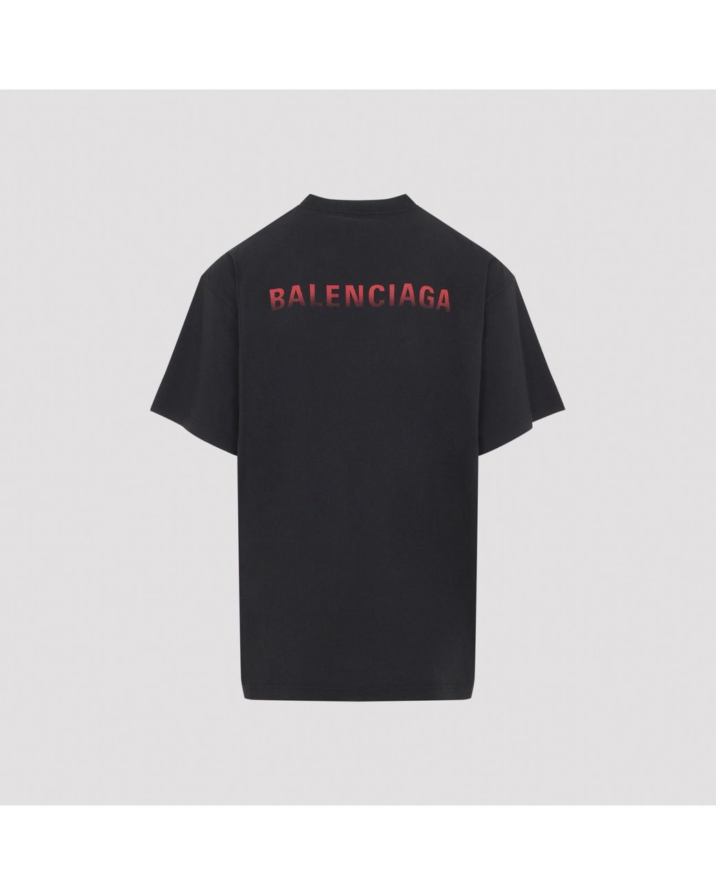 Balenciaga Black Cotton Logo T-Shirt for men