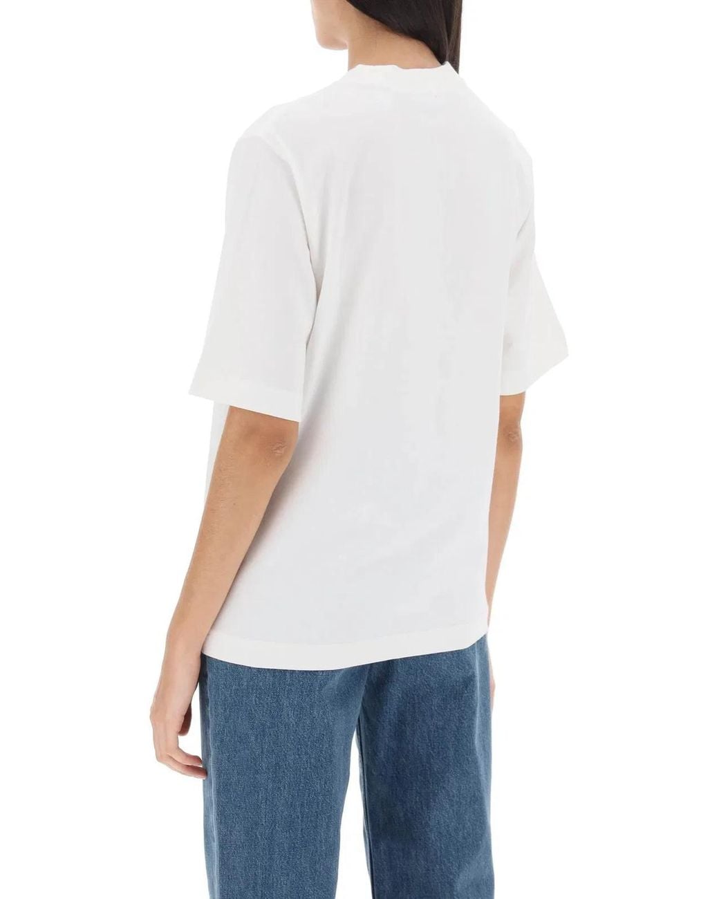 Burberry White T Shirt With Logo