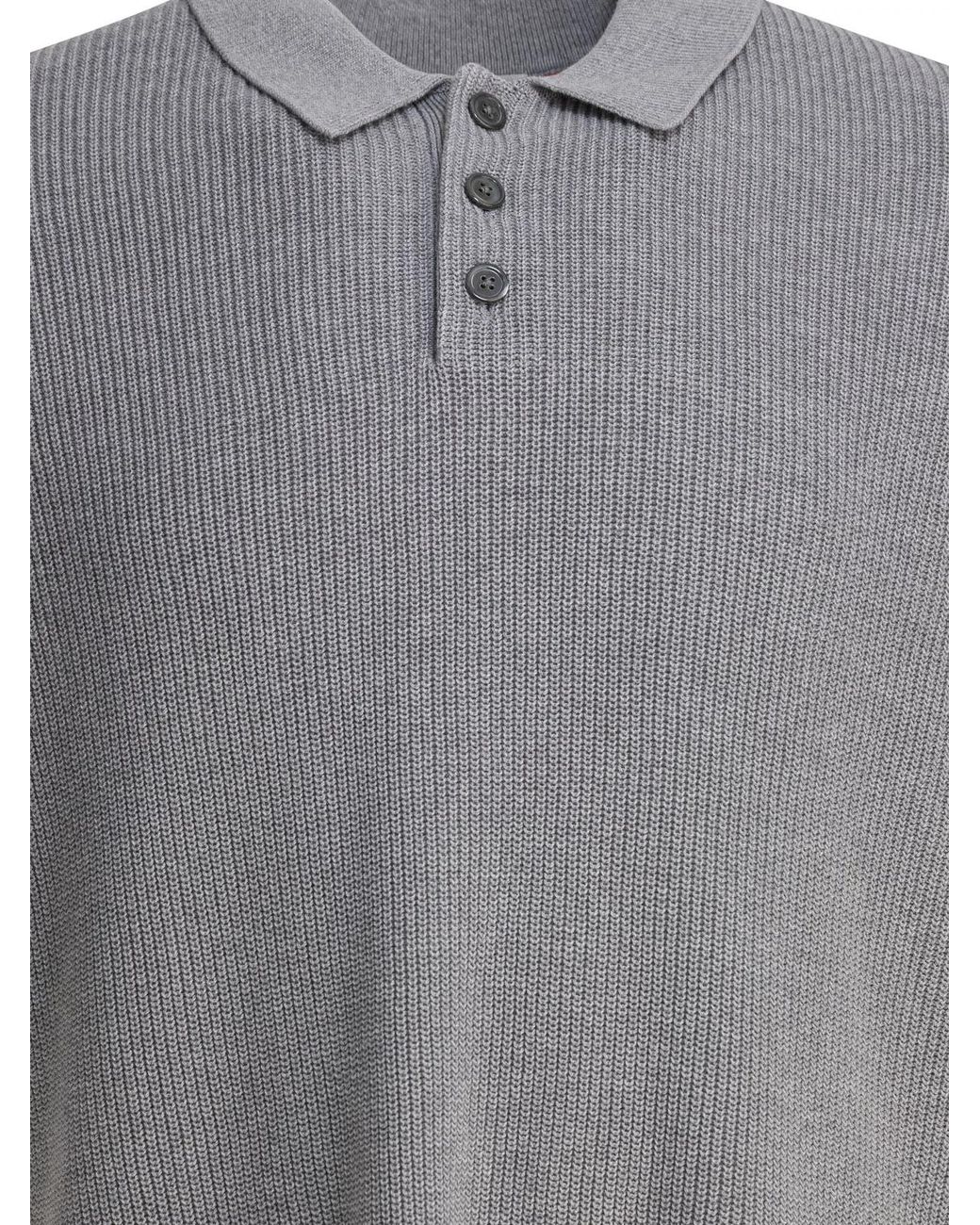 Alex Mill Gray Linen Polo Shirt for men