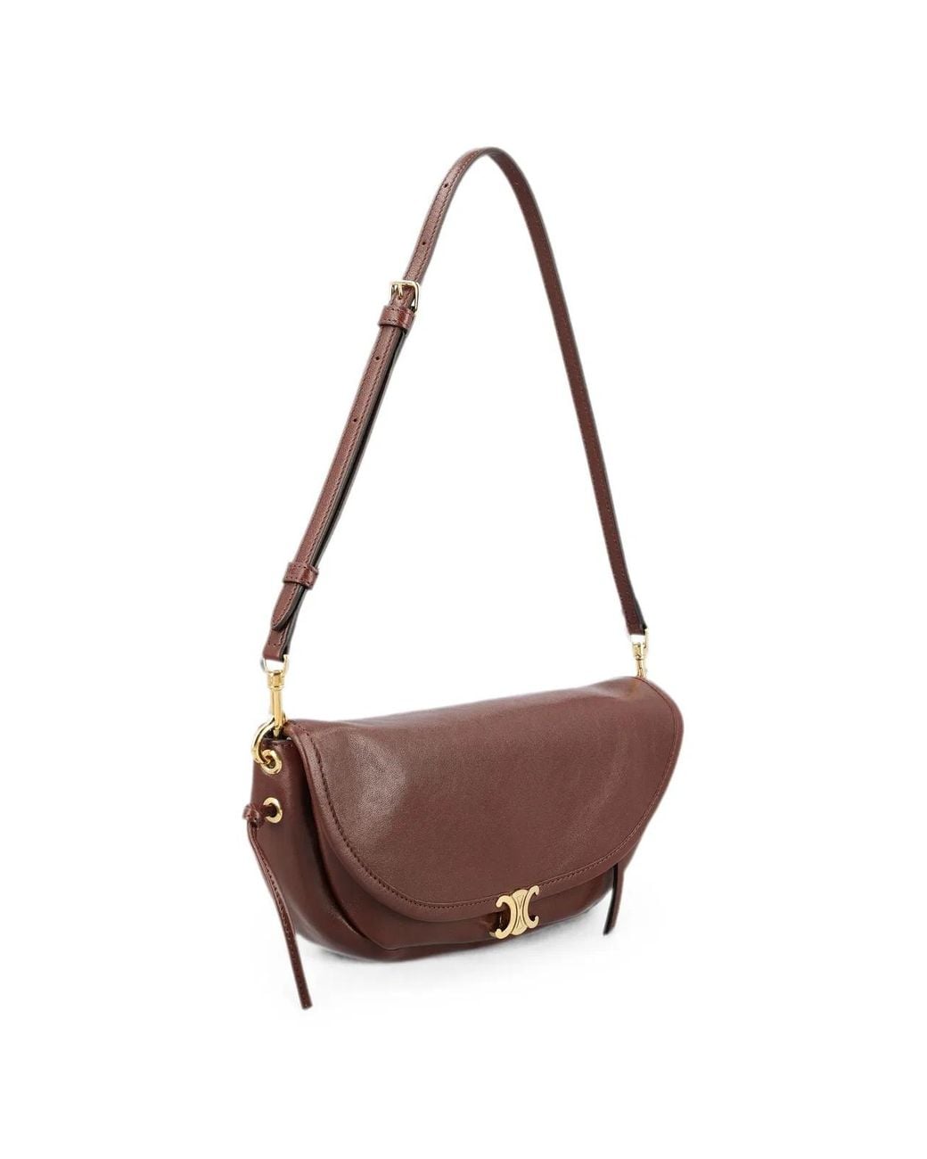 Céline Brown Little Halfmoon Cross Body Bag