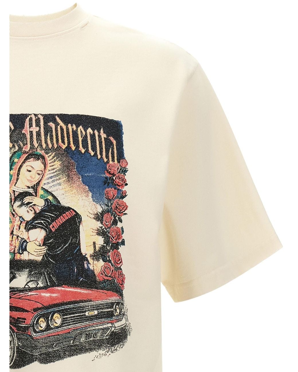 Willy Chavarria White 'Cuidame Madrecita' T-Shirt for men