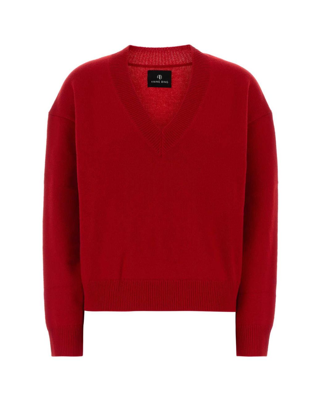 Anine Bing Red Cashmere Sweater