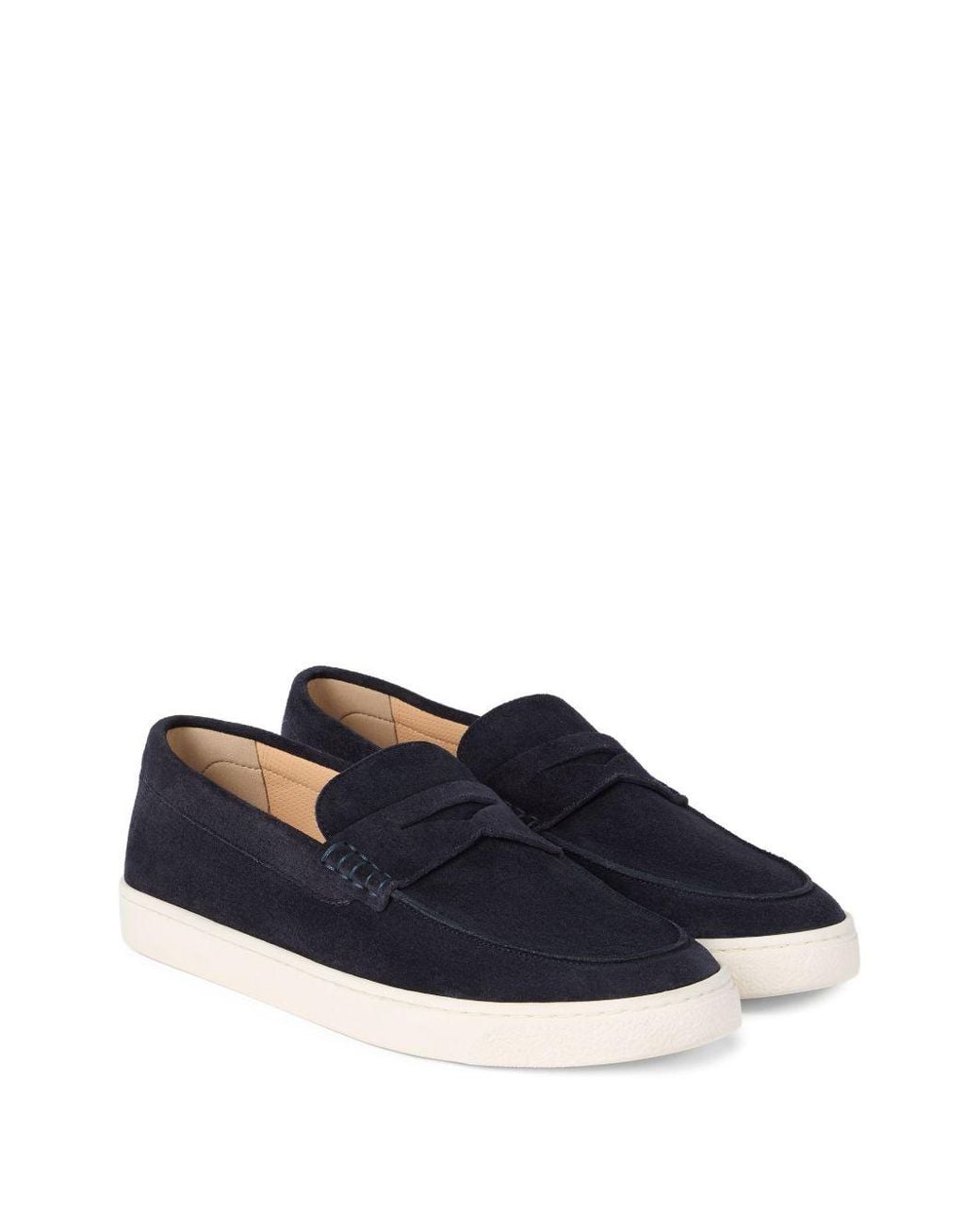 Brunello Cucinelli Blue Suede Loafer for men