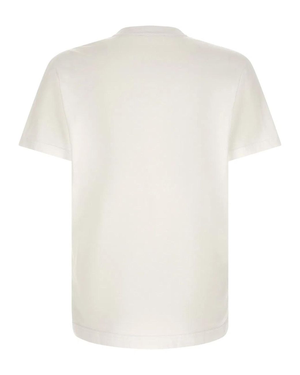 Dolce & Gabbana White Dolce & Gabbana Openwork Logo T-Shirt for men