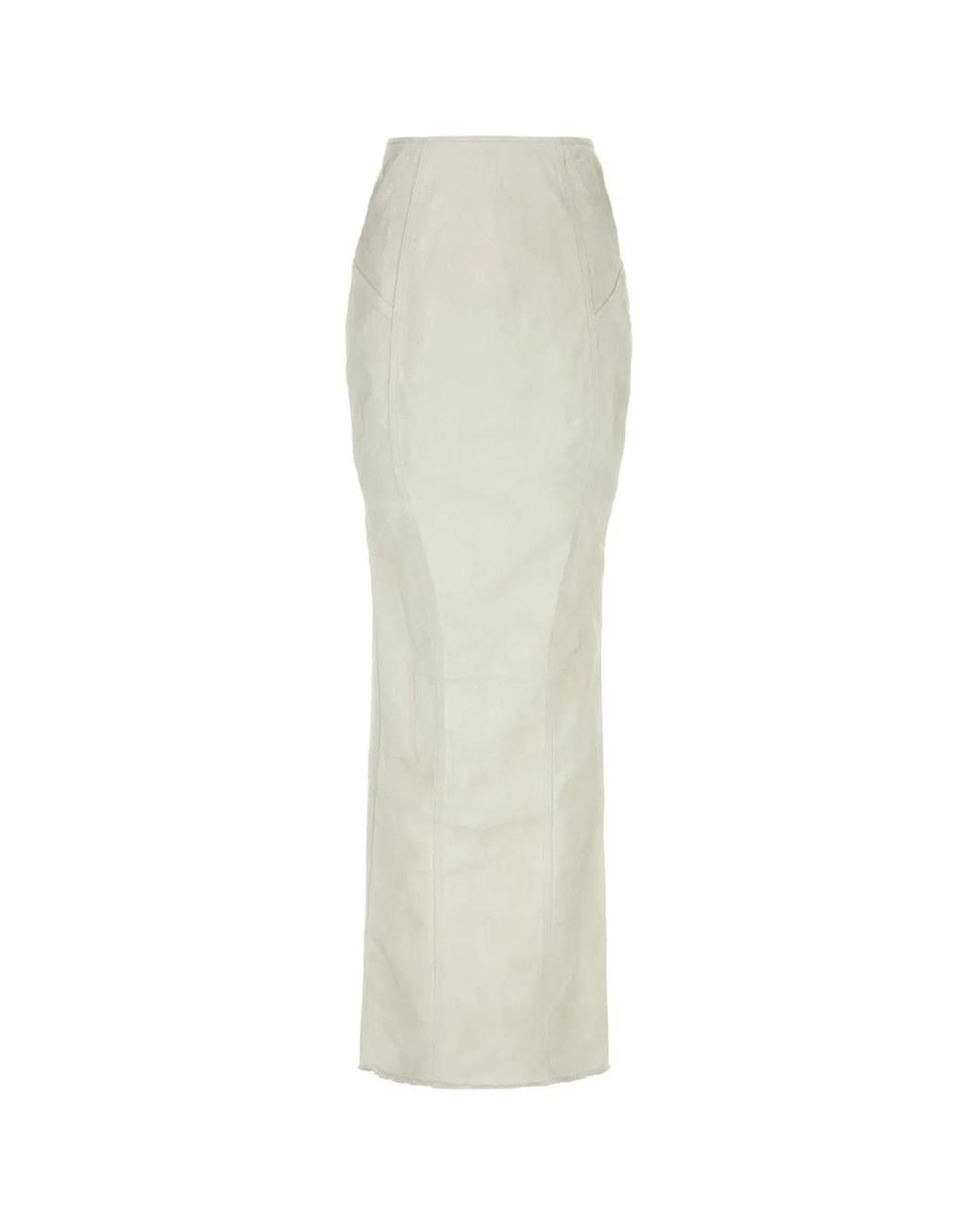 Entire studios White Stretch Denim Channel Skirt