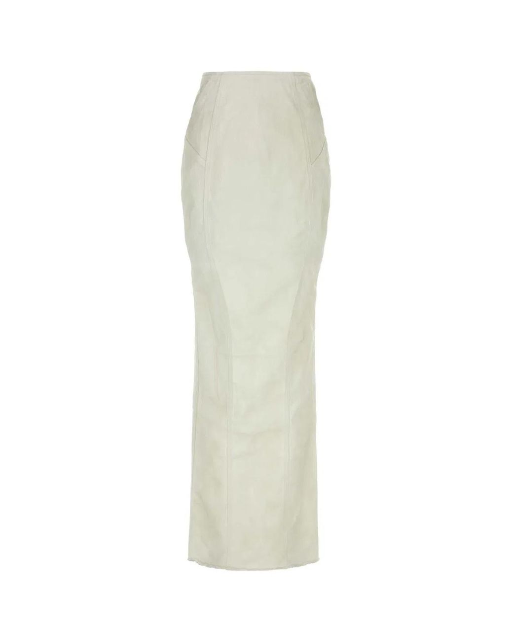 Entire studios White Stretch Denim Channel Skirt