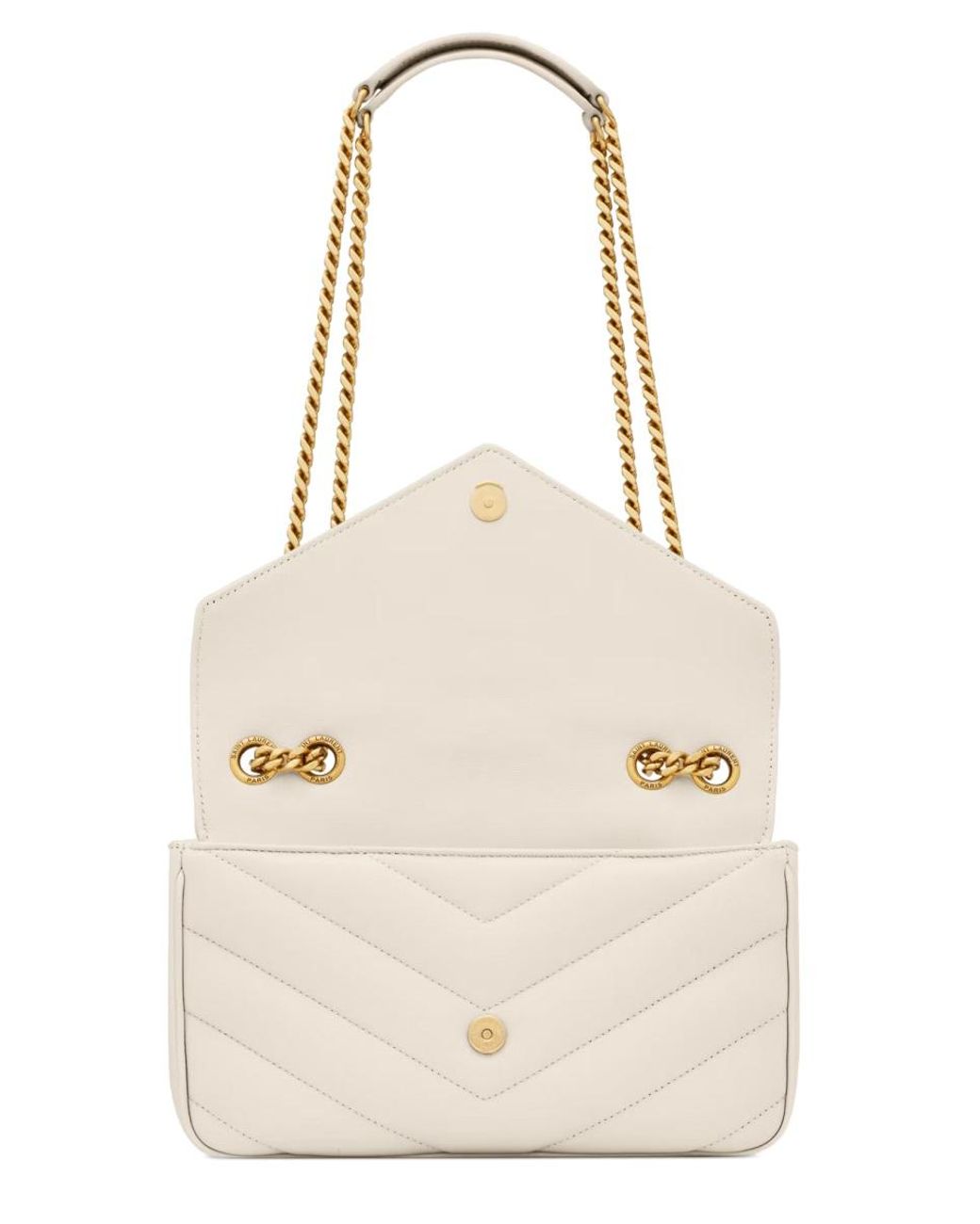 Saint Laurent Natural Loulou Small Bag Leather