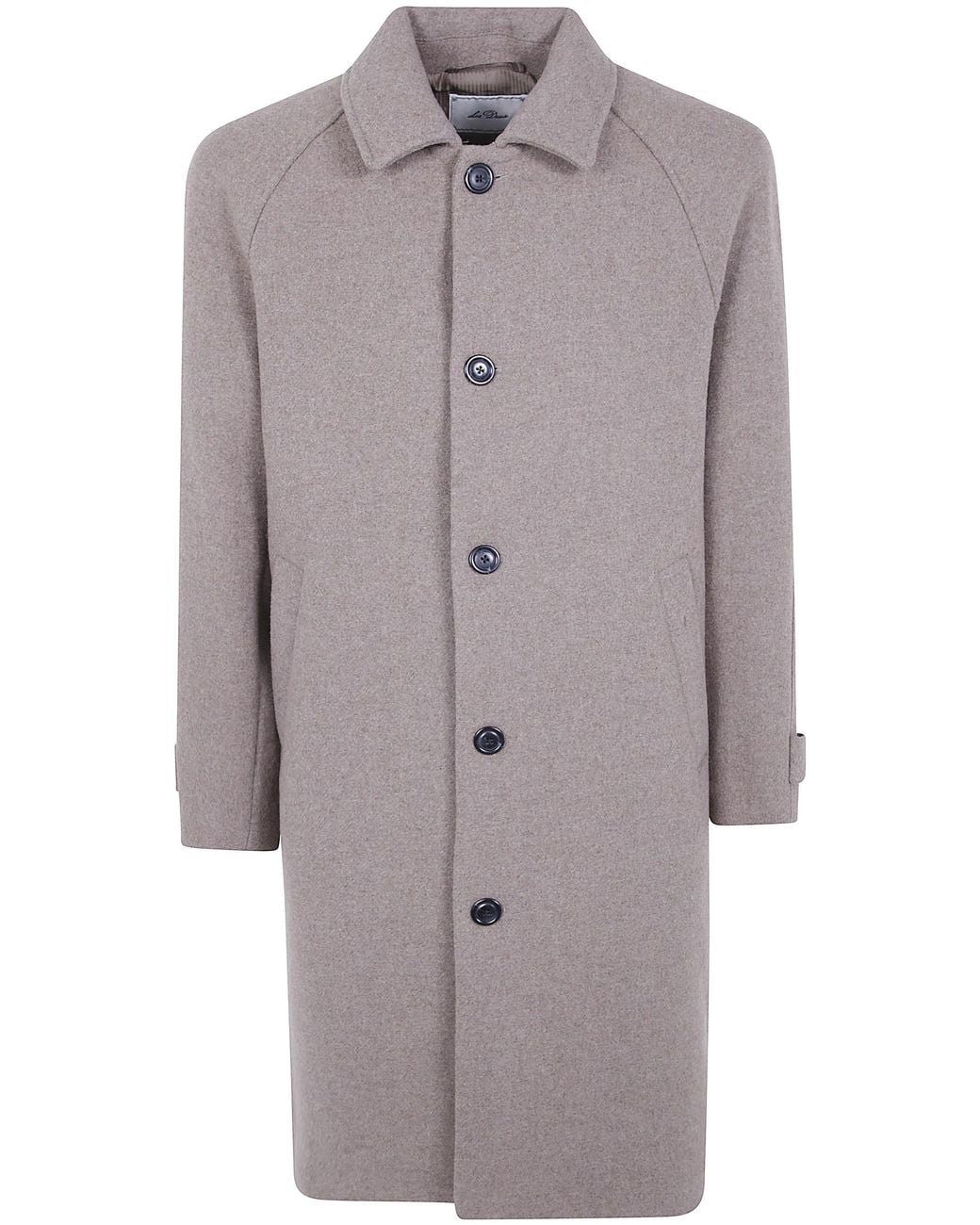 Les Deux Gray Solid Wool Coat for men