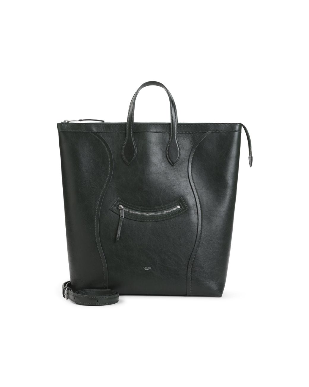 Céline Black Dark Forest Medium Cabas Vertical