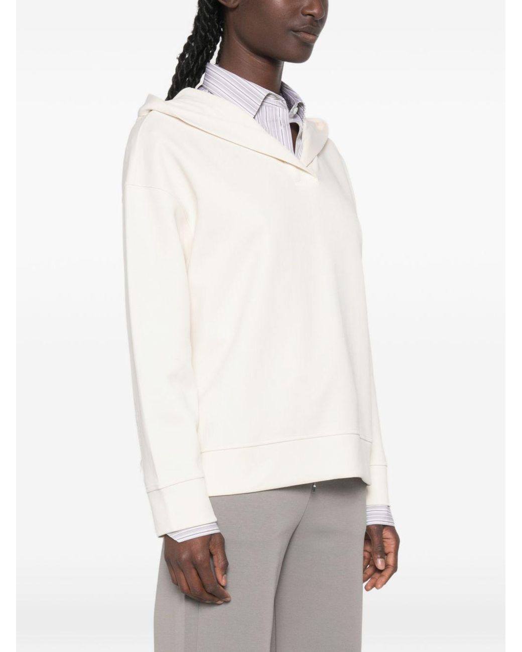 Max Mara White S Max Mara S Max Mara Natural Virgin Wool Sweater