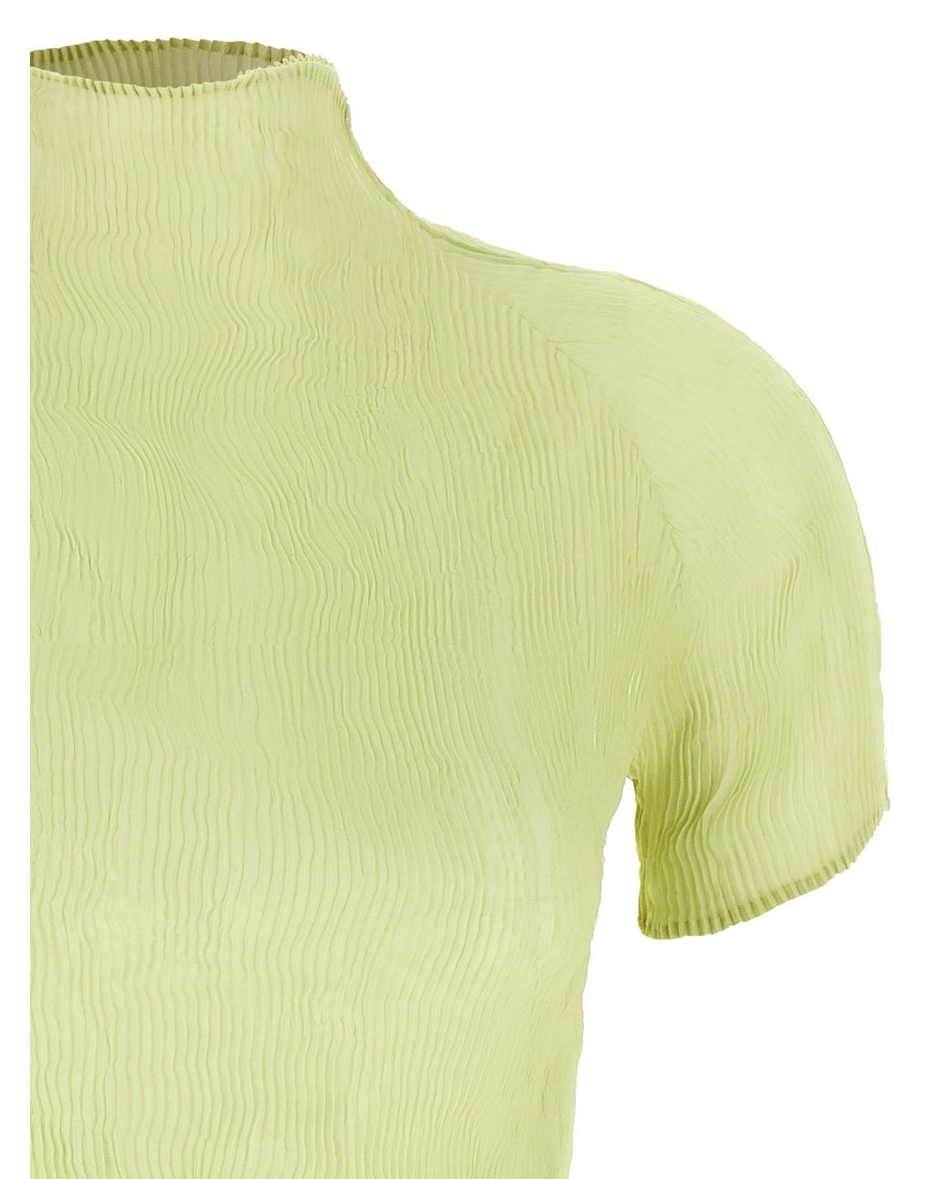 Issey Miyake Yellow 'Chiffon Twist 1' Top