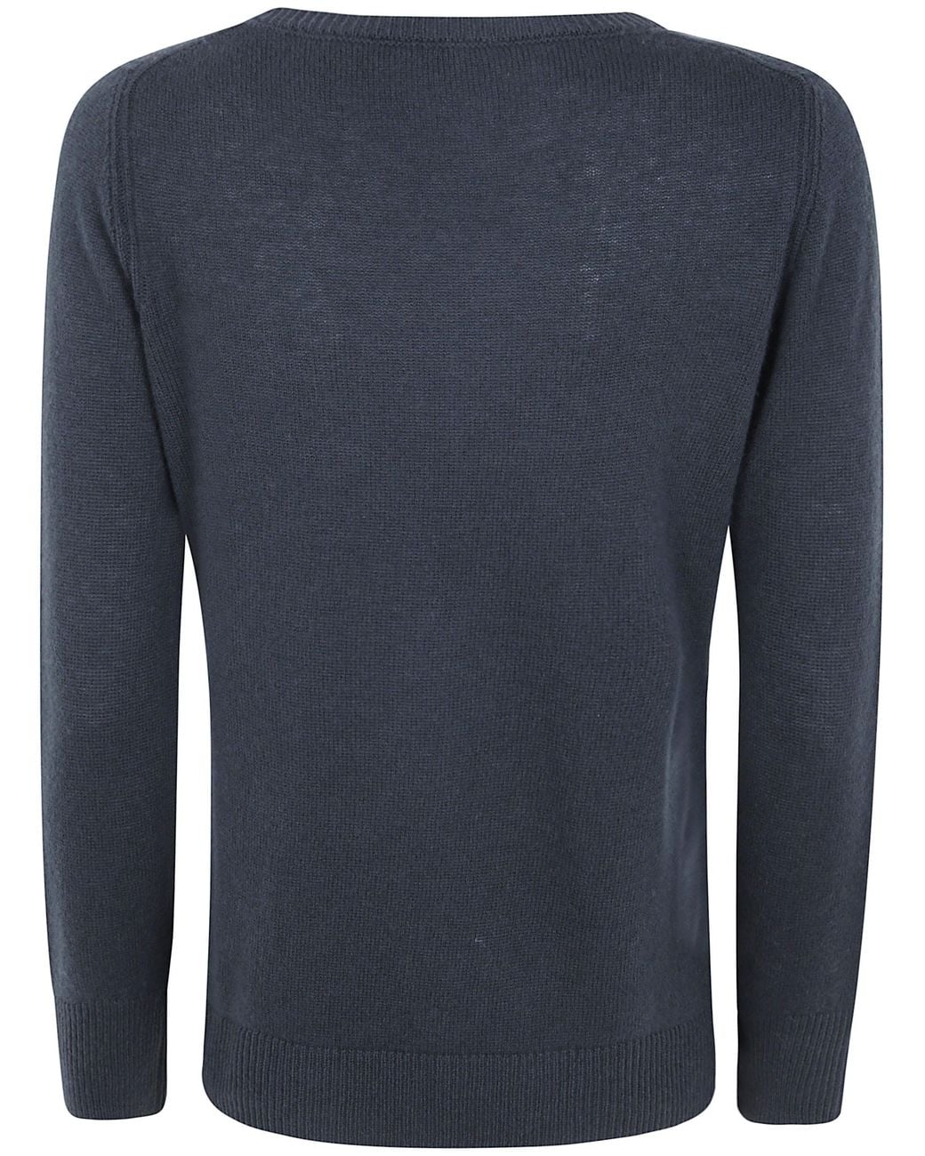 Rossopuro Blue Long Sleeved Boat Neckline Sweater