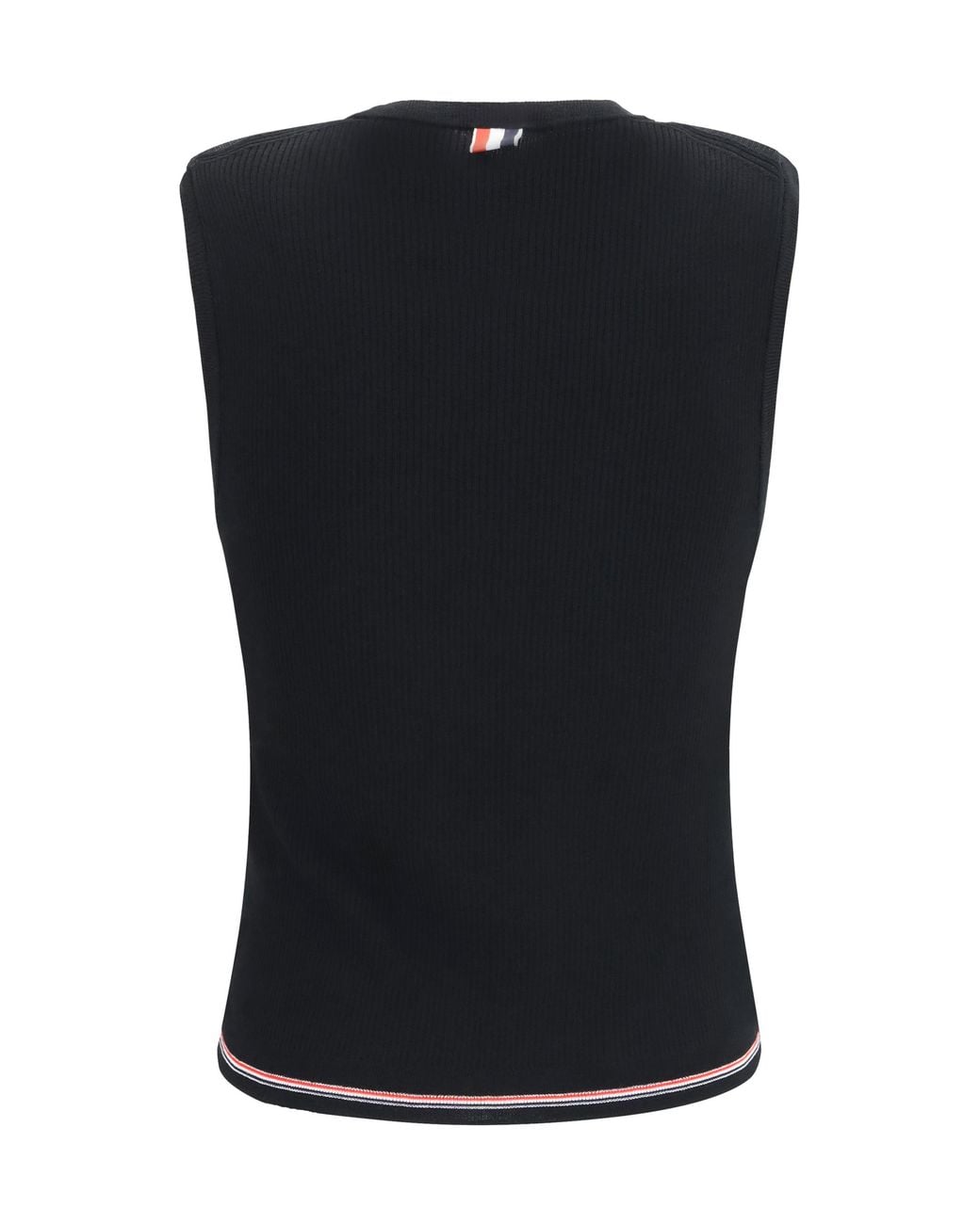 Thom Browne Black Rwb Merino Wool Top