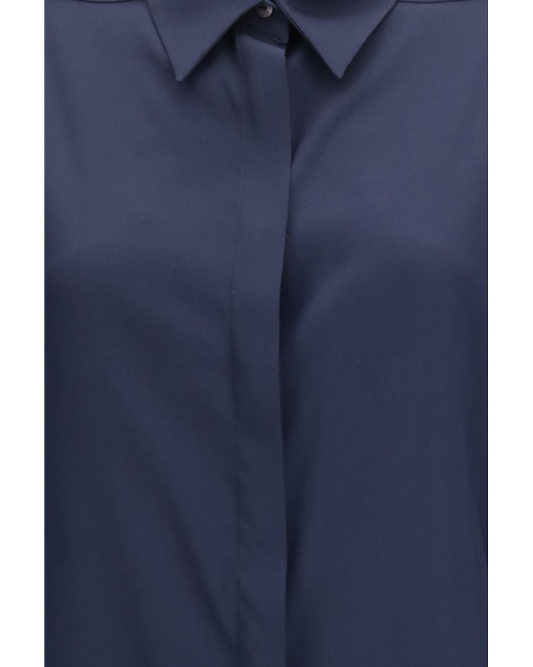 Adidas By Stella McCartney Blue Adidas By Stella Mccartney Silk Shirt With Back Gathering