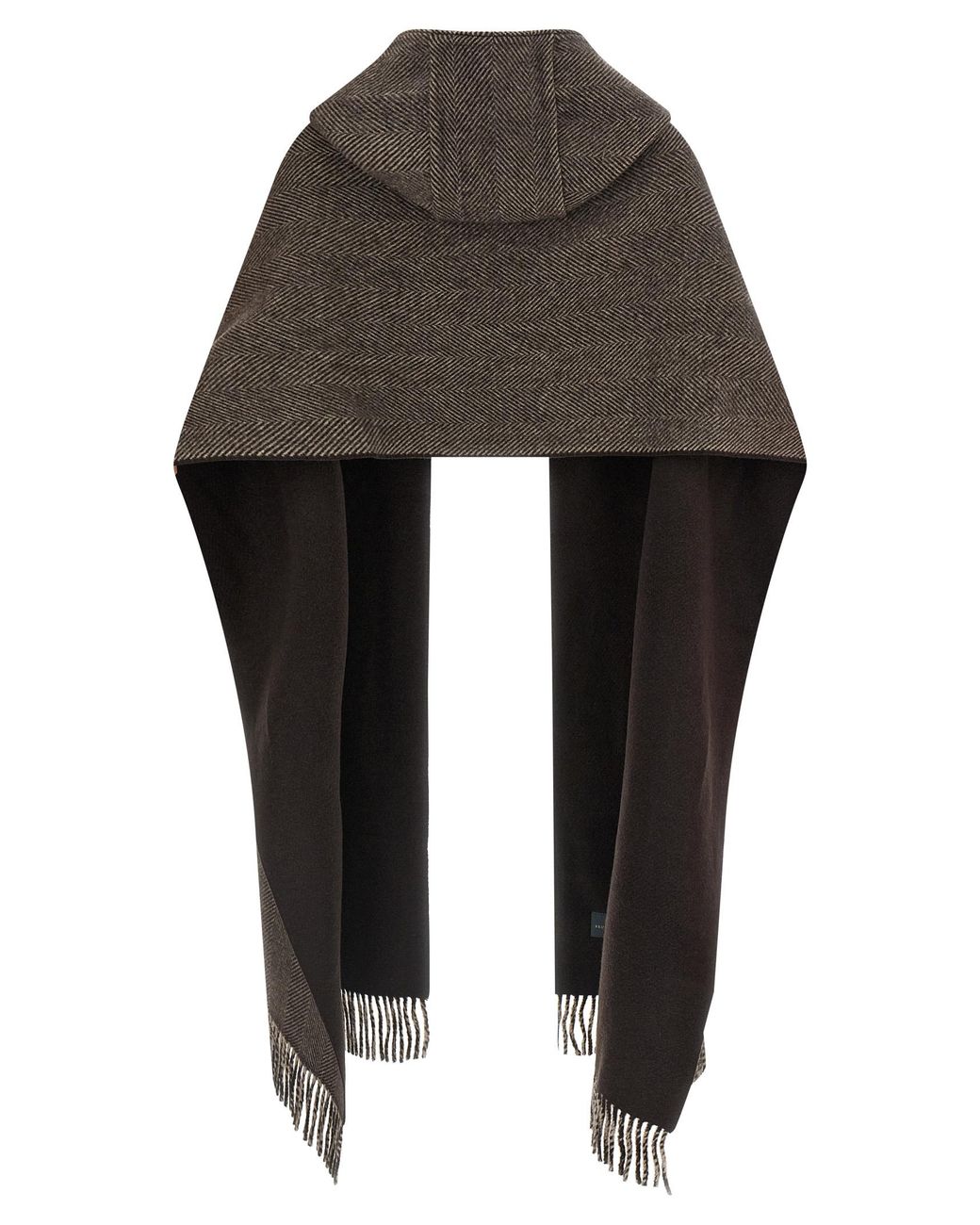 Brunello Cucinelli Black Scarf With Reversible Hood