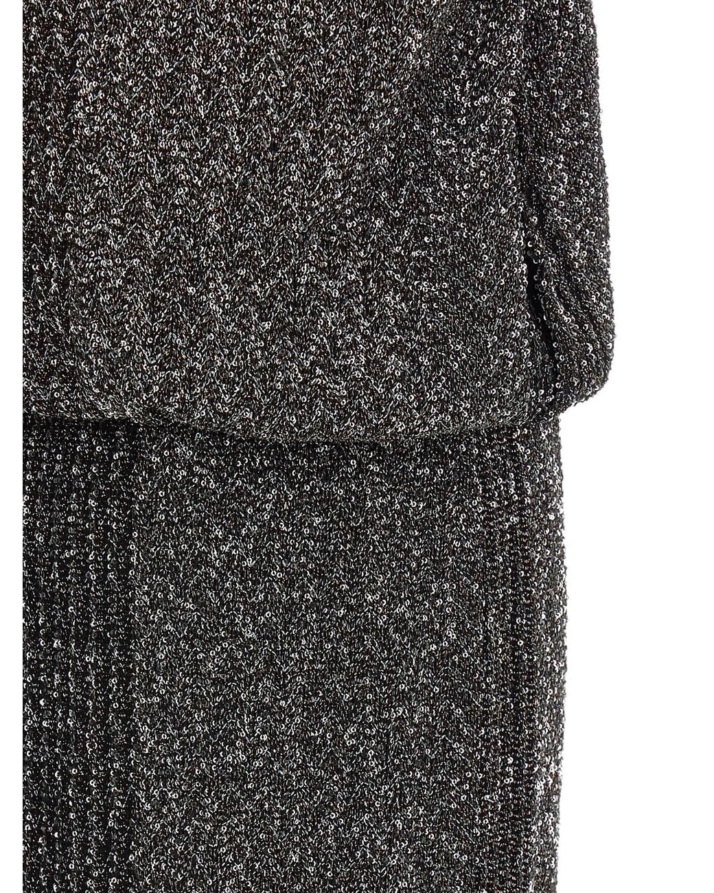 Missoni Gray Sequin Zigzag Dress