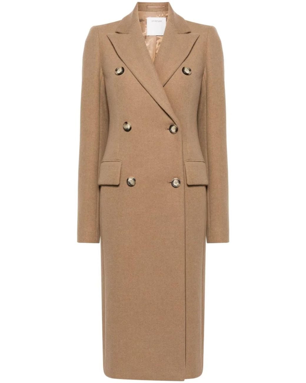 Max Mara Natural Wool Double-Breasted Coat