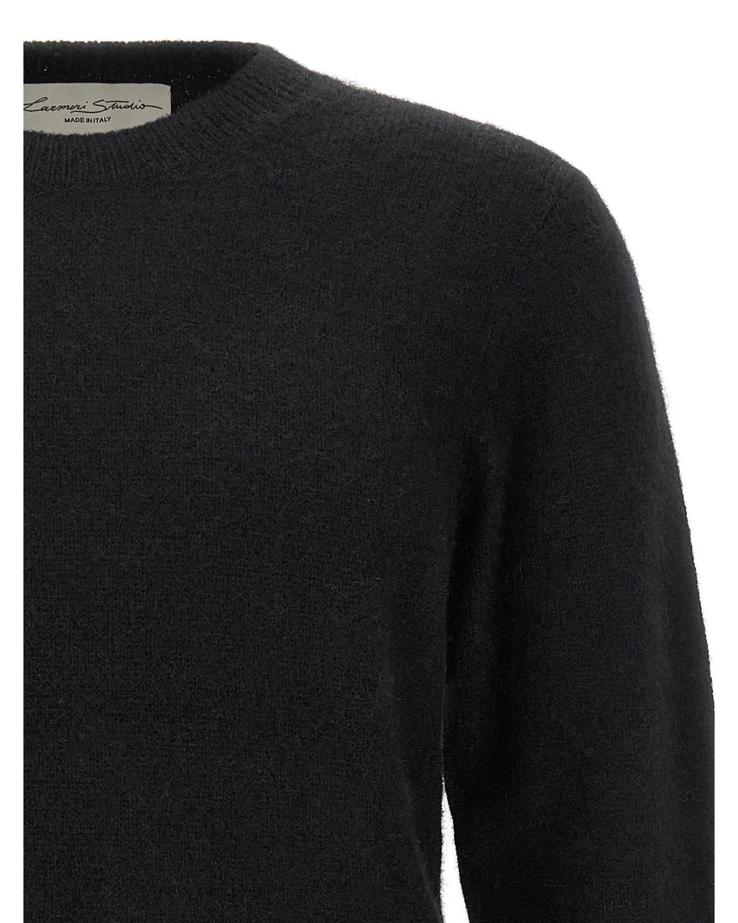 LARMERI STUDIO Black Cashmere Sweater for men