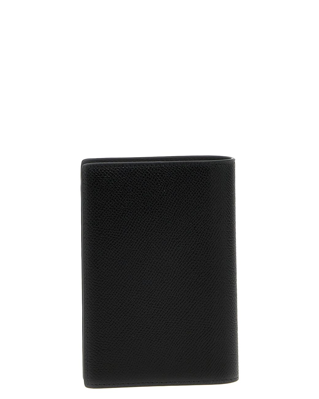 Balenciaga Black Logo Leather Passport Holder for men