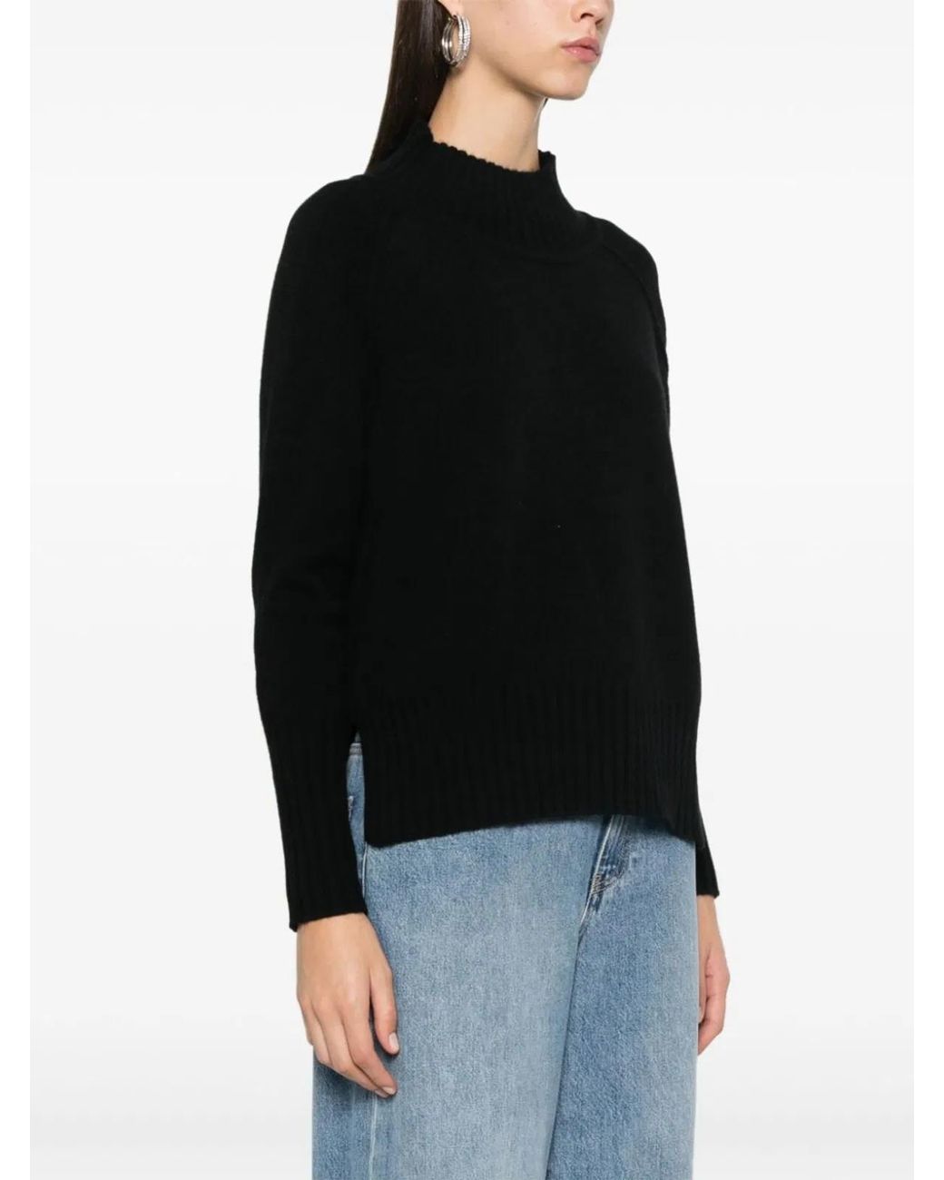 Be You Black Cashmere Turtle-Neck Sweater