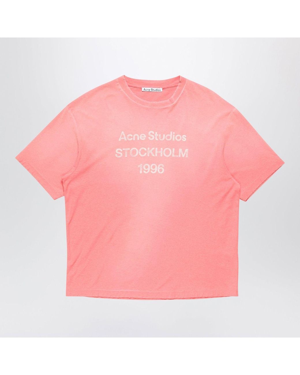 Acne Pink Tshirt With Spraypainted Logo Tango for men