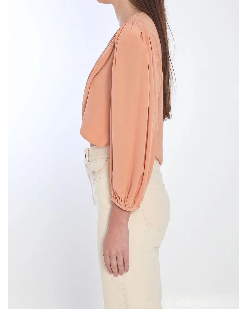 Chloé Natural Crepe Top