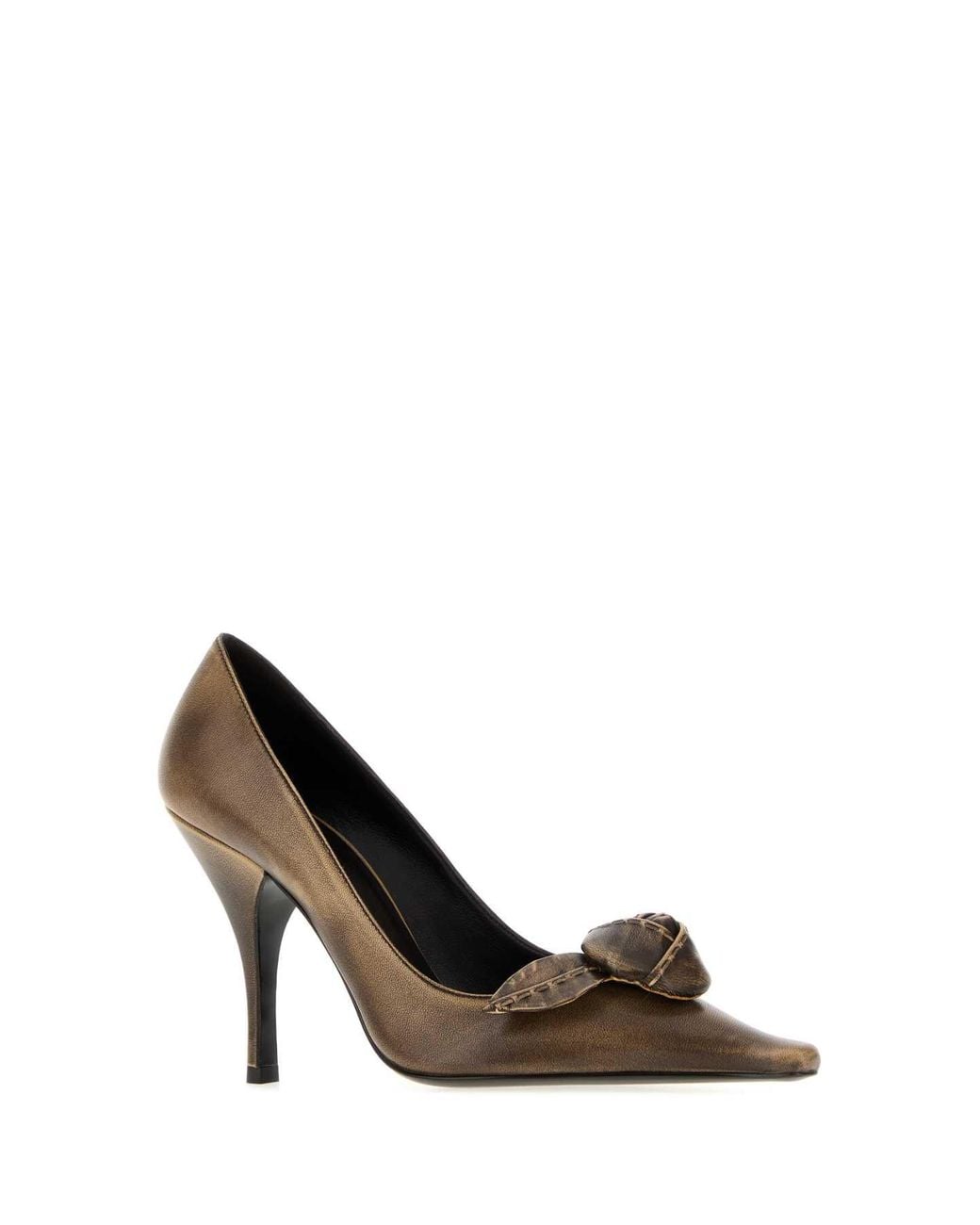 Prada Metallic Textured Classic Pumps