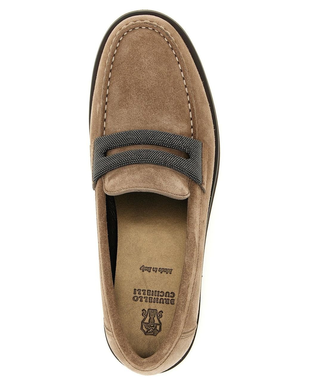 Brunello Cucinelli Brown 'Precious Clamp' Loafers