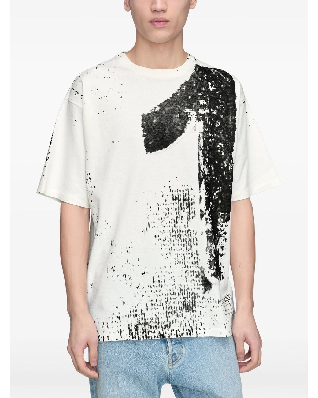 MM6 by Maison Margiela White Number 10 Print Cotton T-Shirt for men