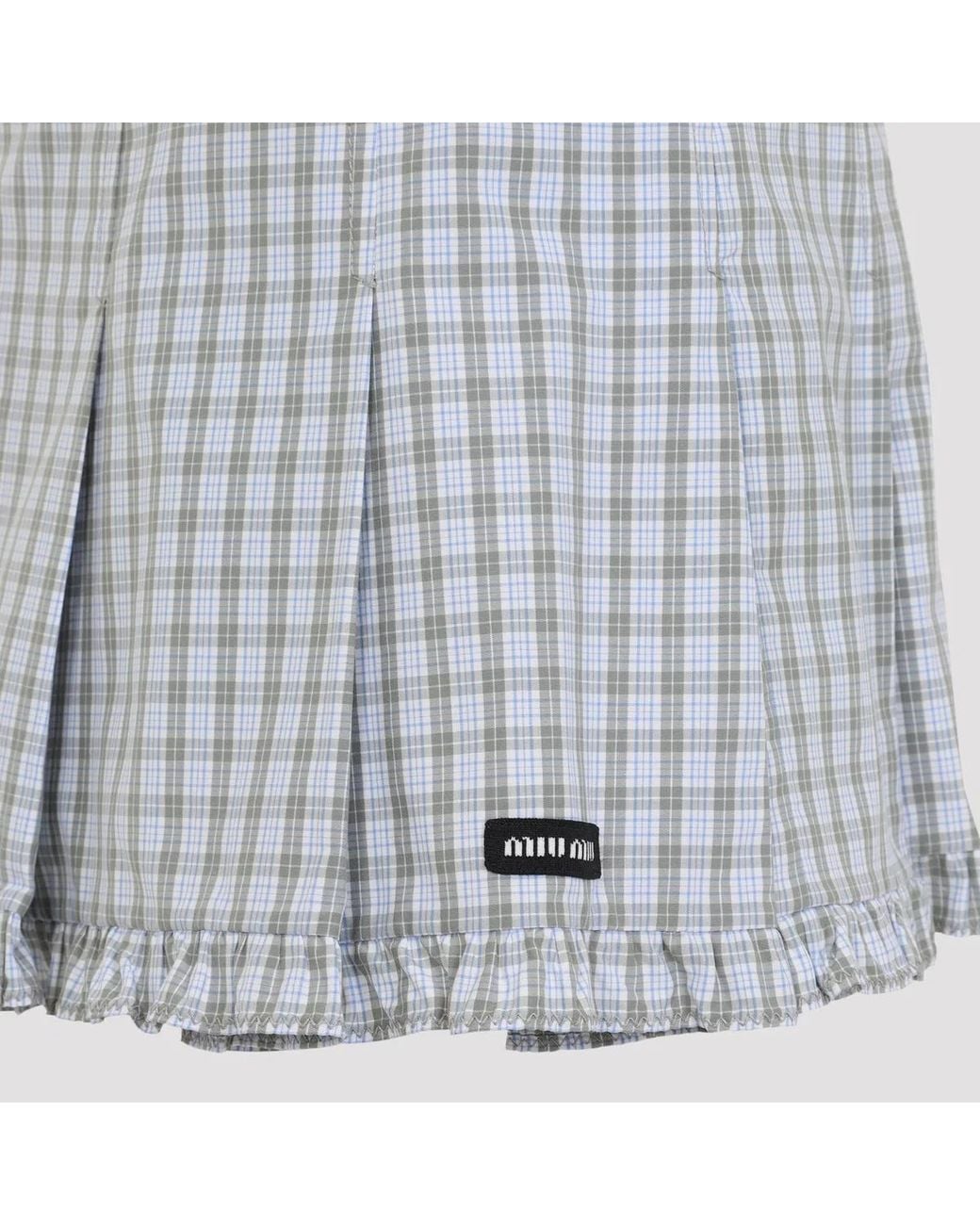 Miu Miu Blue Mini Skirt