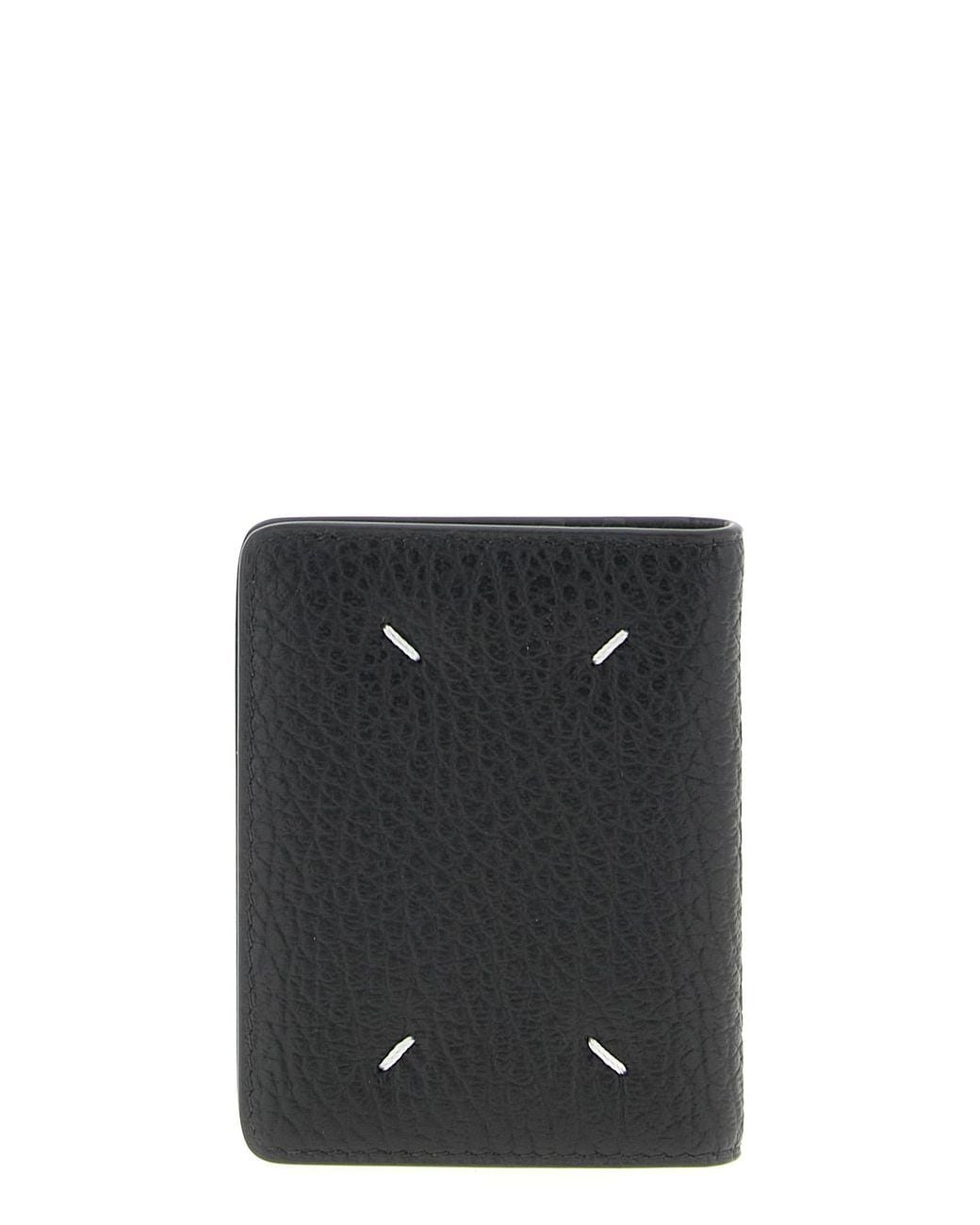 Maison Margiela Black 'Stitching' Card Holder