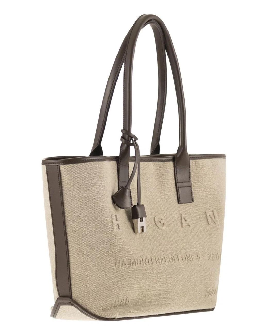 Hogan Natural Small Shopping Bag Address