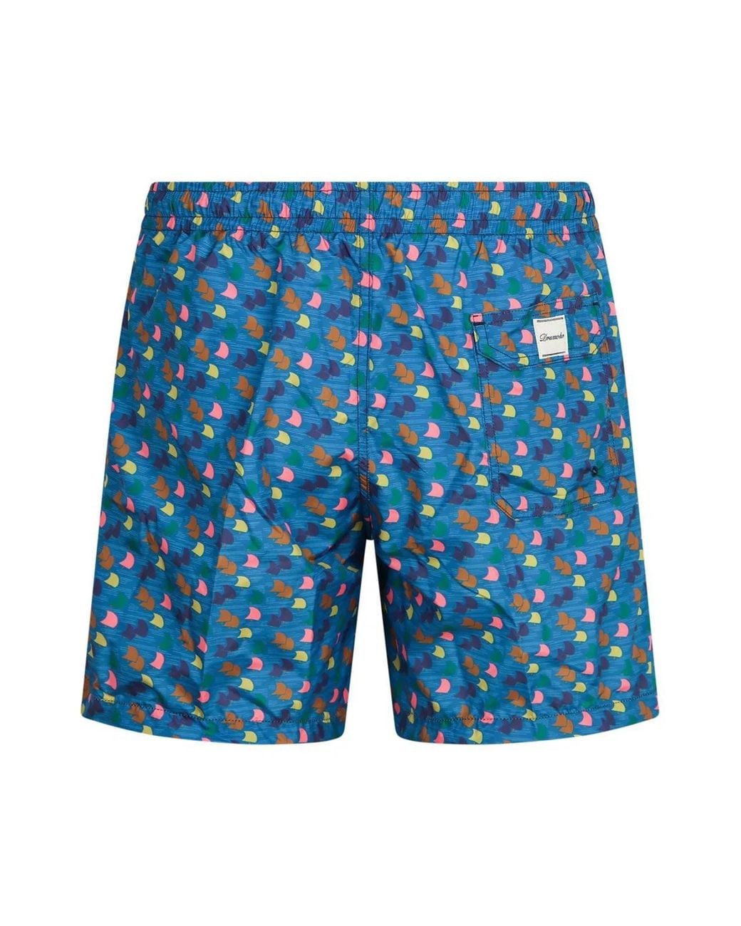 Drumohr Blue Printed Swim Shorts for men