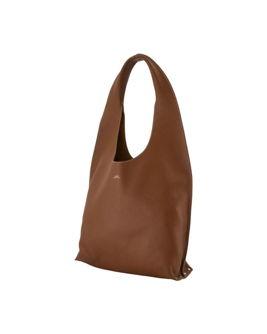 A.P.C. Brown Le Neige Clou Shopper Bag