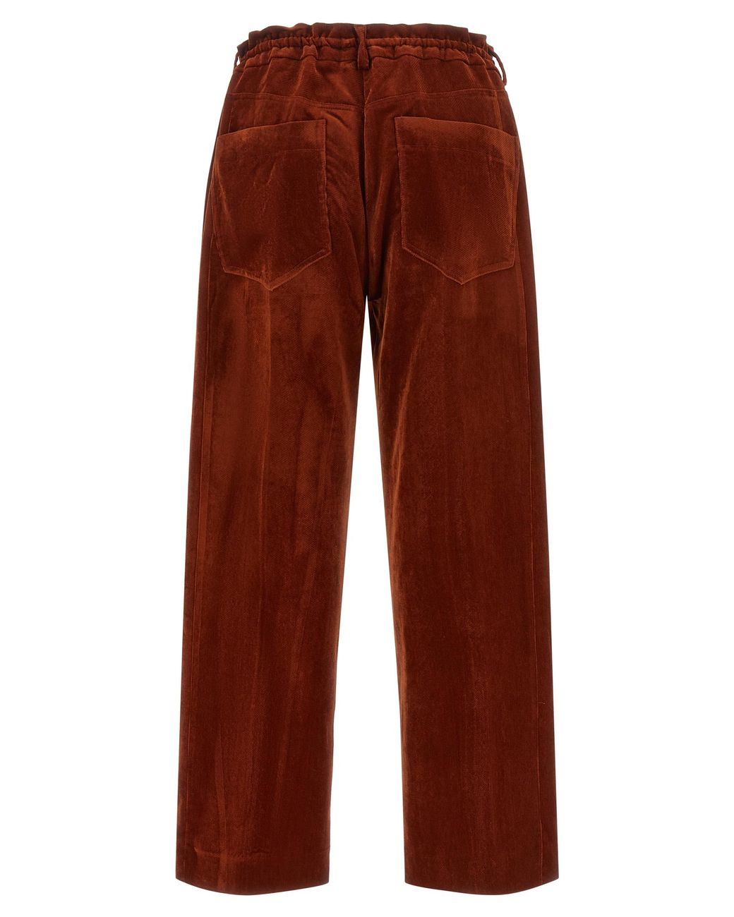 Nude Red Velvet Pants