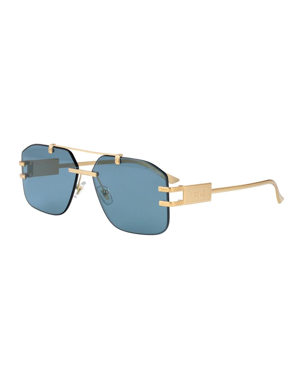 Versace Blue Metal Sunglasses