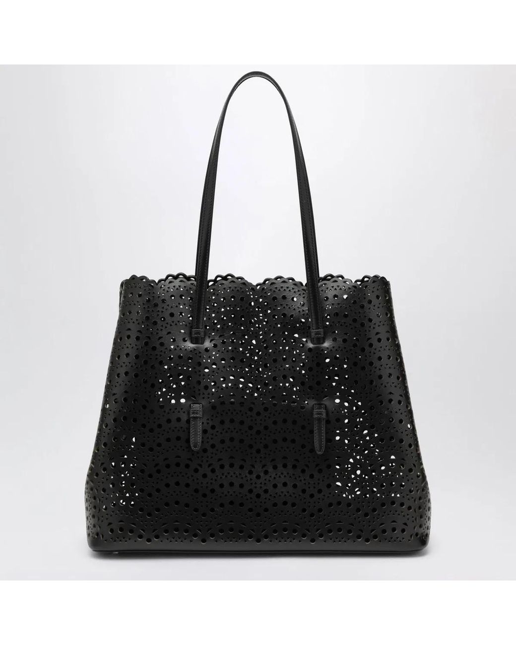 Alaïa Black Alaia Mina 37 Leather Tote Bag