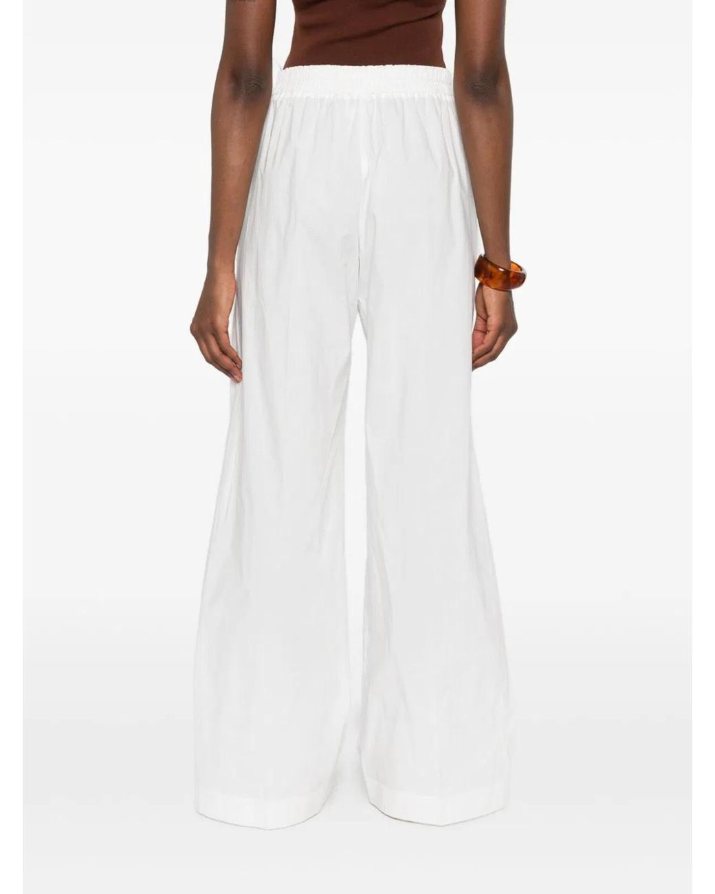 Forte_forte White Cotton Trousers