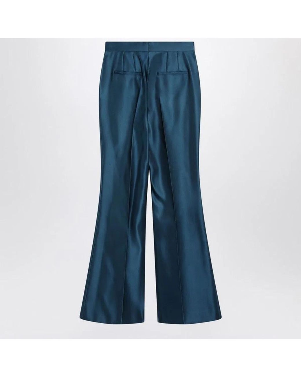 Fendi Blue Duchess Satin Trousers