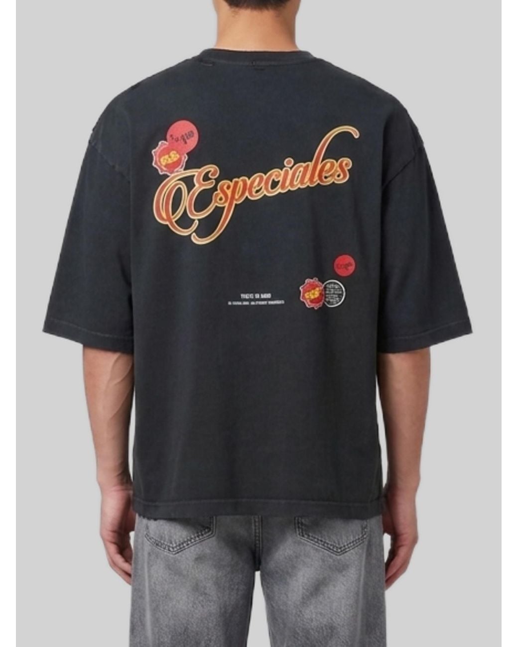 Willy Chavarria Gray Os Especial Chorizo Buffalo Tee for men