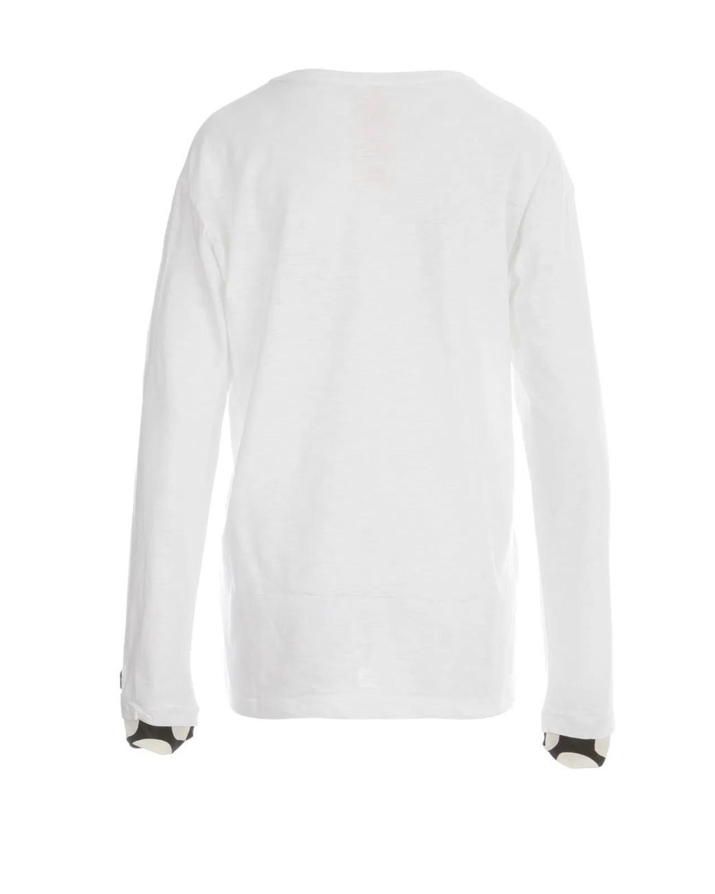 Y's Yohji Yamamoto White Uneven Yarn X Pe Polka Pig L/S T-Shirt