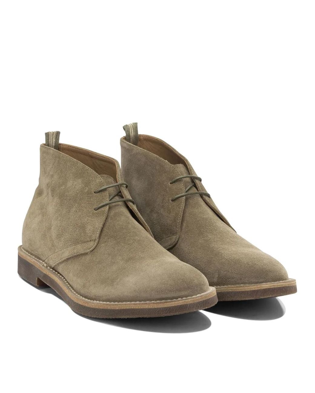Officine Creative Brown Suede Shoes for men