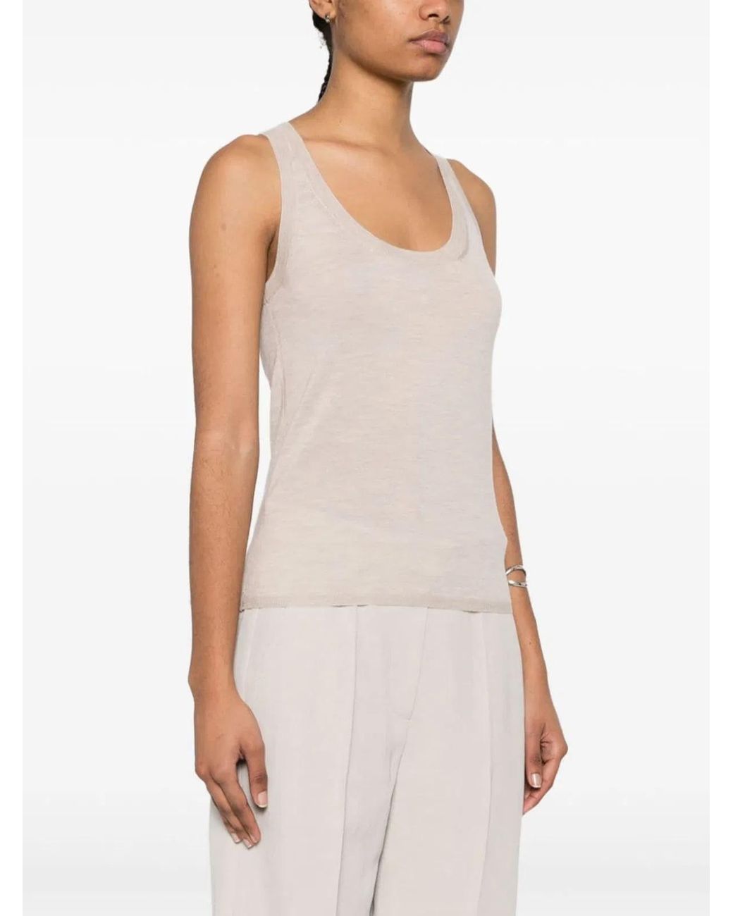 Max Mara Natural Cashmere Tank Top