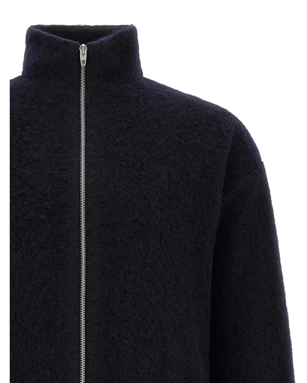 Jil Sander Black Zipped Sweatshirt for men