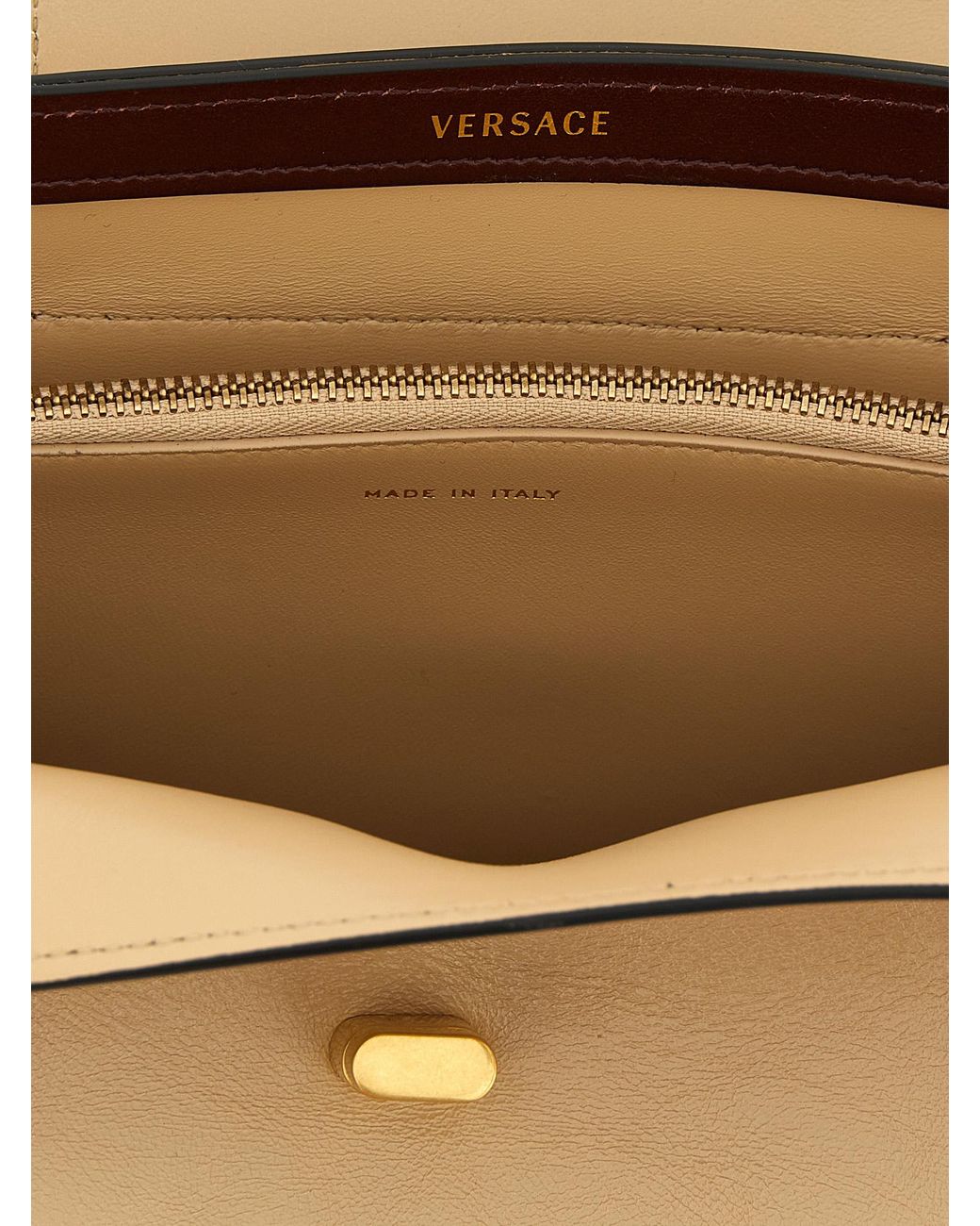 Versace Natural 'Vivian' Leather Shoulder Bag