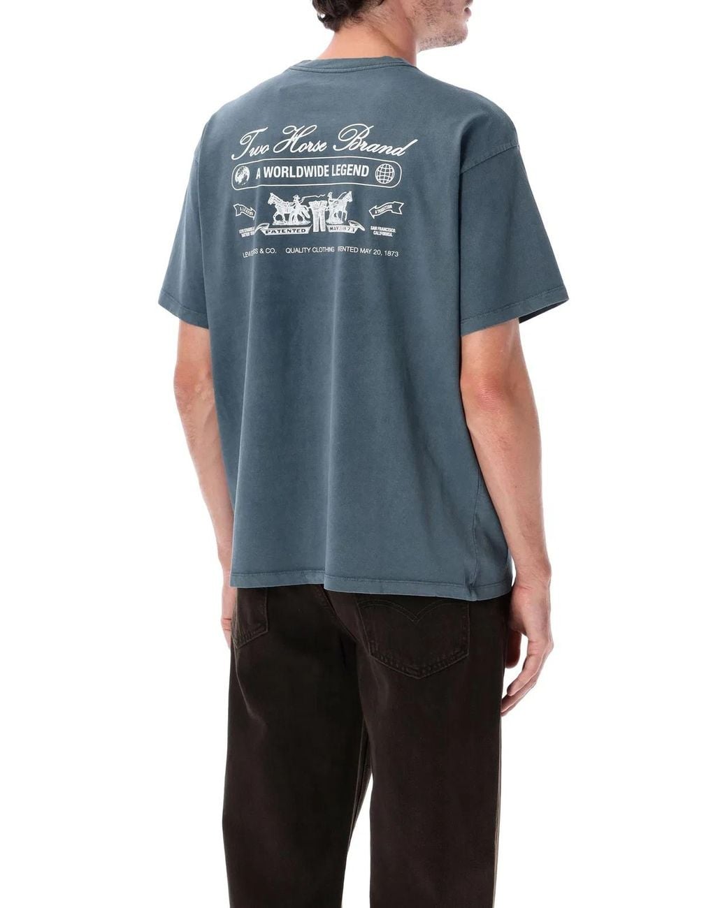 Levi's Blue Cotton T-Shirt With Print for men