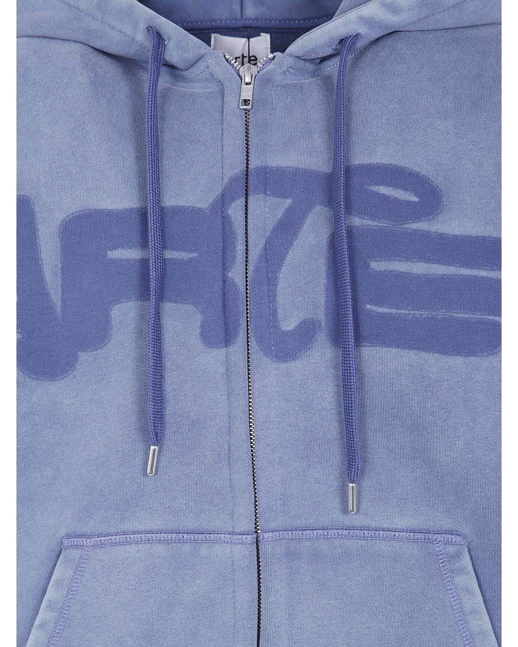 Arte' Blue "Fadeout" Zip Hoodie for men