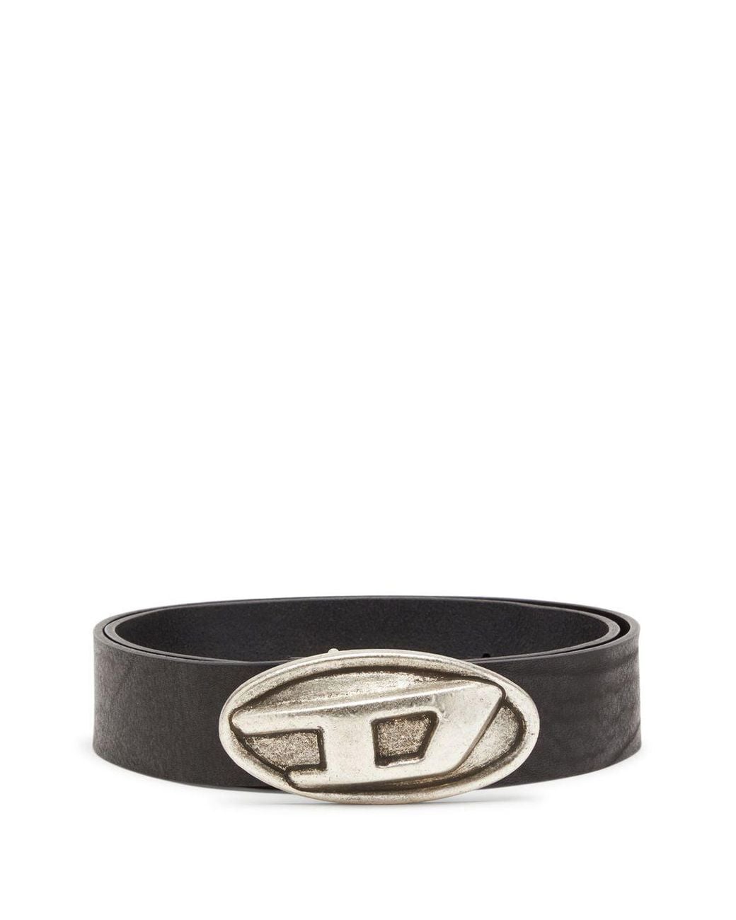 DIESEL Black Polyurethane Belt