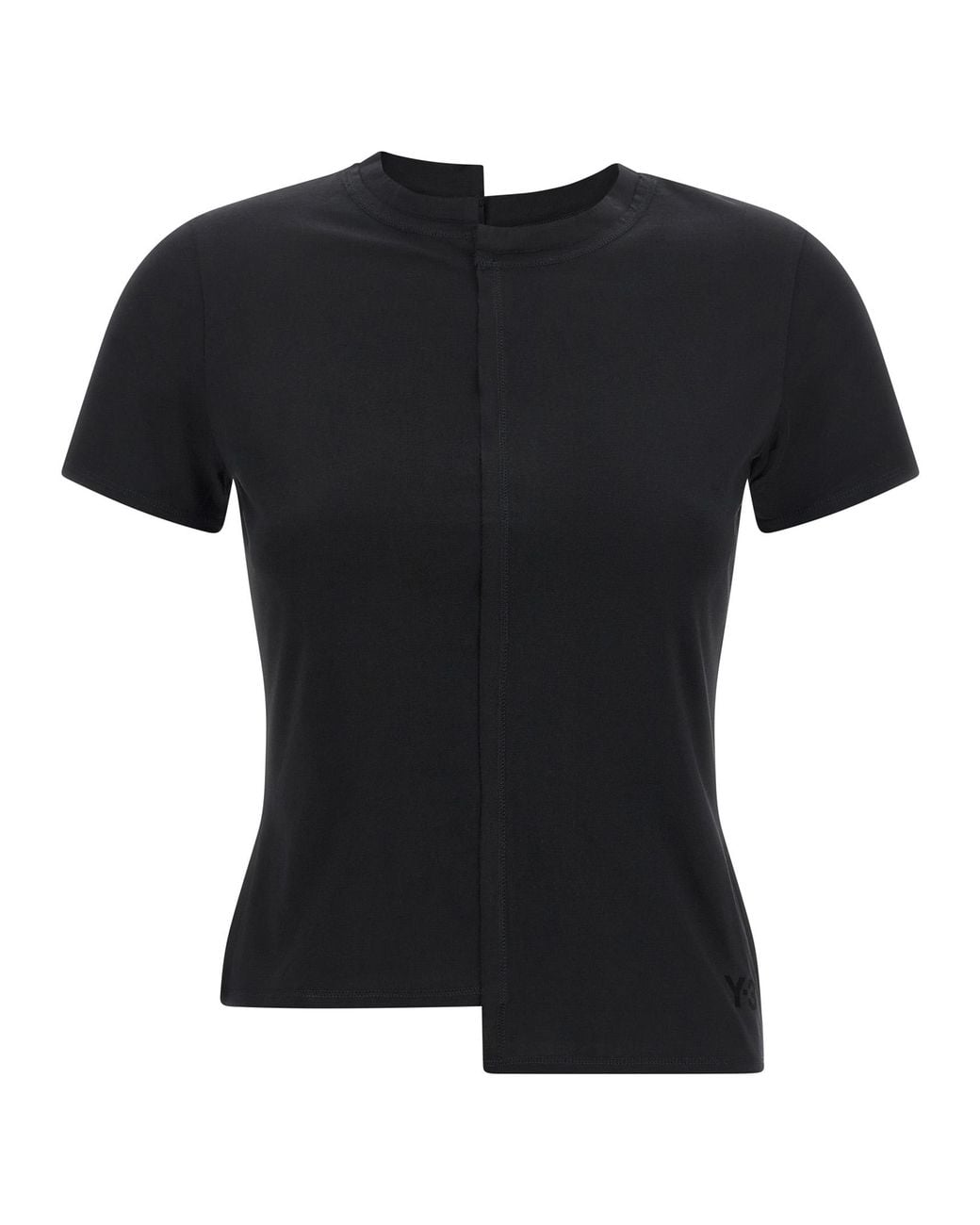 Y-3 Black Asymmetric T-Shirt