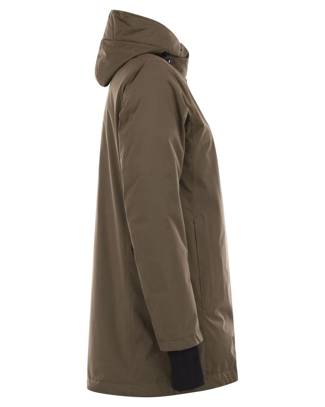 Herno Green A-Shaped Down Jacket With Hood, 2 Layers